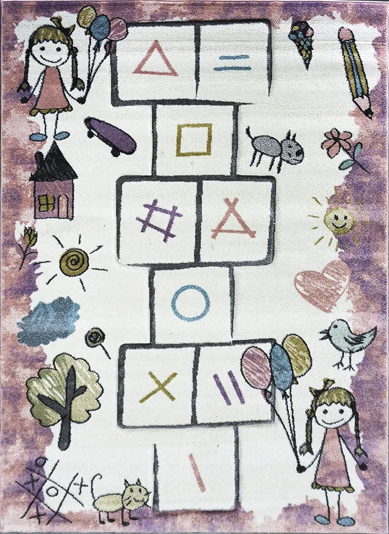 Berfin Dywany, Dětský koberec Smart Kids 22923 Pink, 120x180, vícebarevná, dětský pokoj