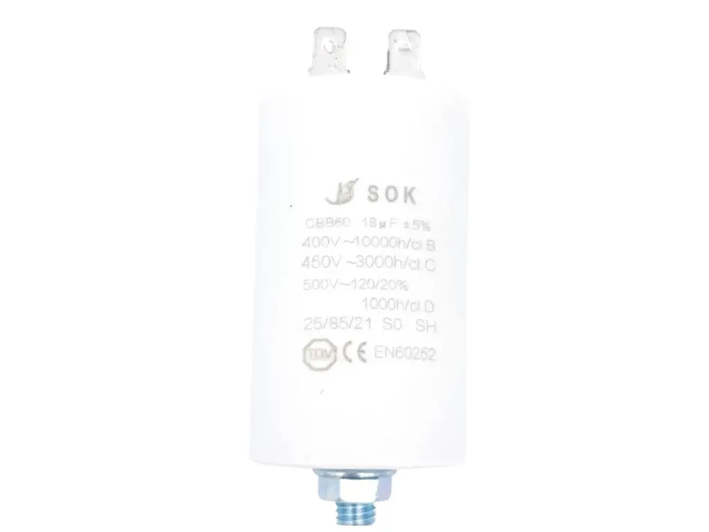 Kondenzátor rozběhový 18uF, konektory TC886DS