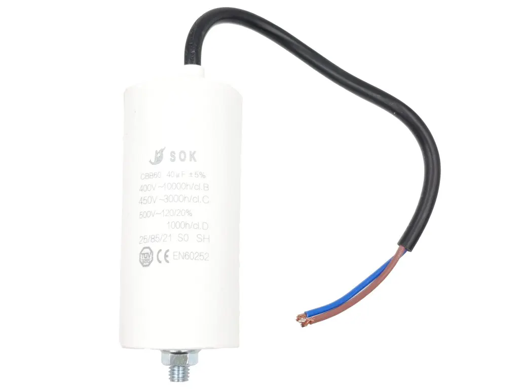 Kondenzátor rozběhový 40uF kabel TC886HS