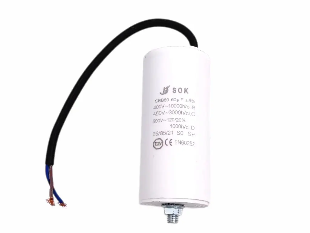 Kondenzátor rozběhový 60mF-kabely TC886HS