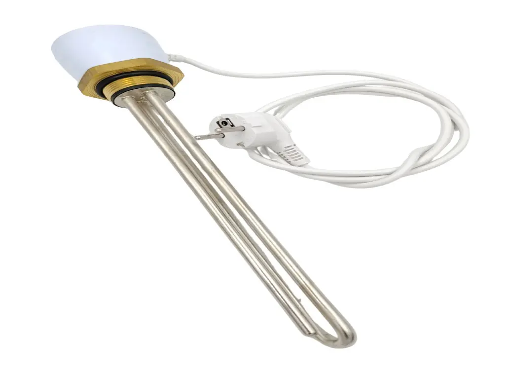 Topné těleso 1500W / 230V s termostatem závit G 5/4" nikl