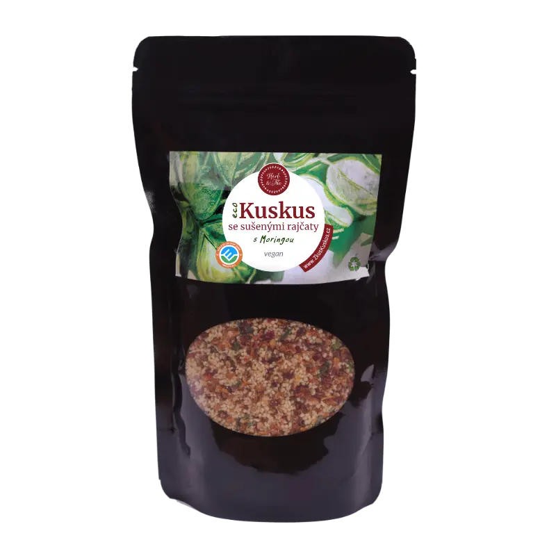 Kuskus se sušenými rajčaty a moringou