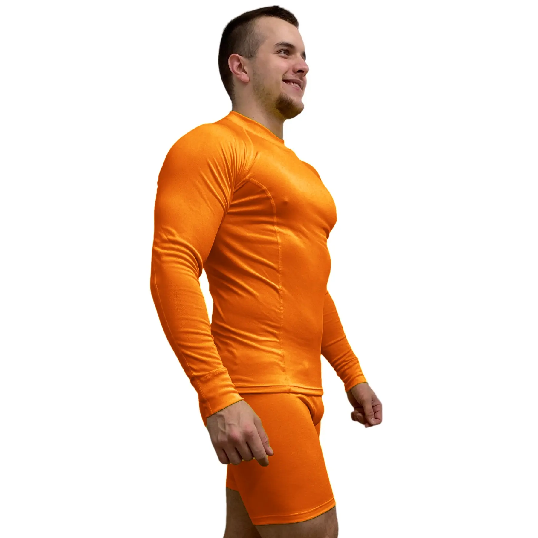 SPORT NANO triko dlouhý rukáv .pánské .S .oranžová