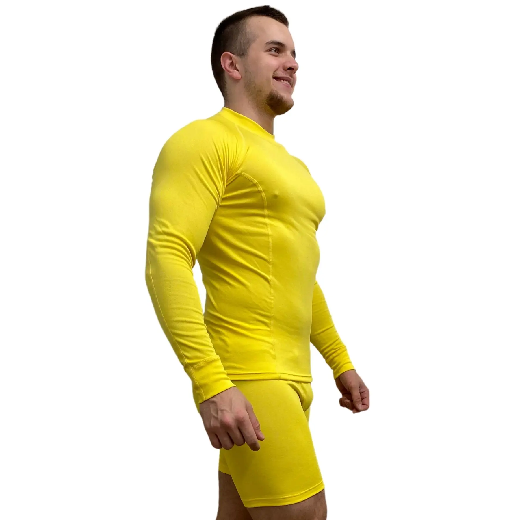SPORT NANO triko dlouhý rukáv .pánské .S .žlutá