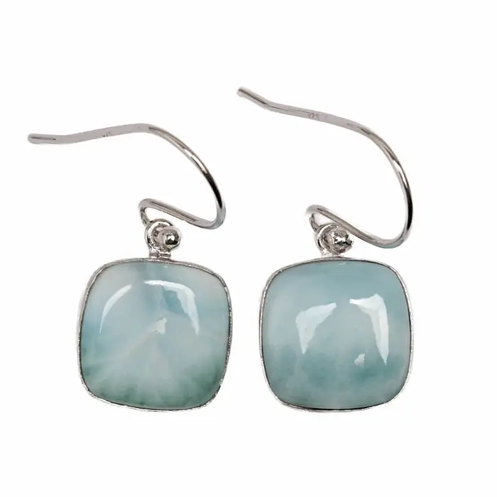 Larimar náušnice stříbro Ag 925 VHE010778 - 1 - 1,2 cm, 4,1 g