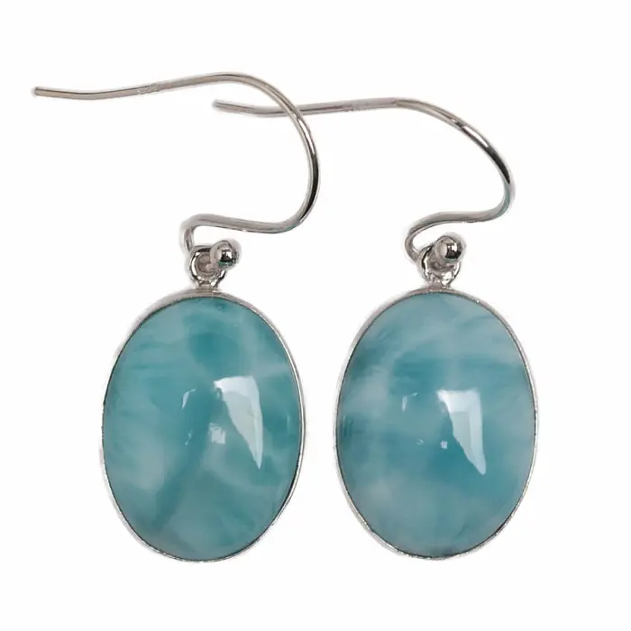 Larimar náušnice stříbro Ag 925 VHE010786 - 1,6 cm, 7,1 g