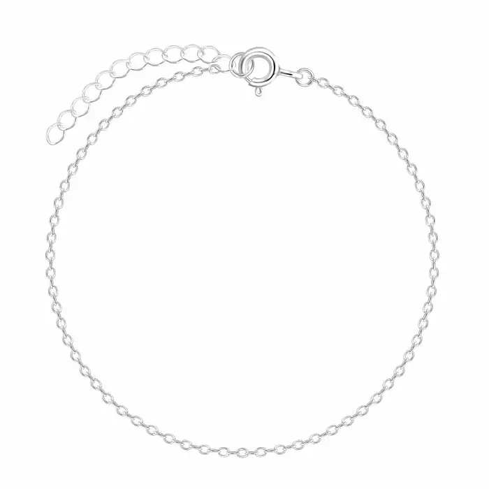08544 Stříbrný řetízkový náramek 18 cm - 18 cm, 0,55 g