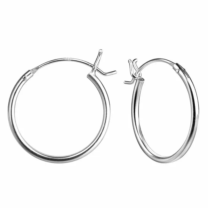 12582 Stříbrné 18 mm KRUHY - 1,8 cm, 0,74 g