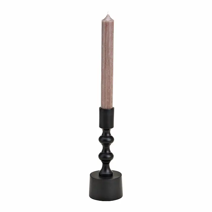 Svícen kovový pro stolní svíčky Black 17 cm - 6 x 17 cm
