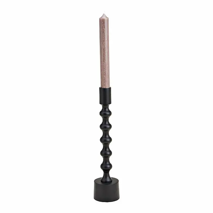 Svícen kovový pro stolní svíčky Black 27 cm - 6 x 27 cm