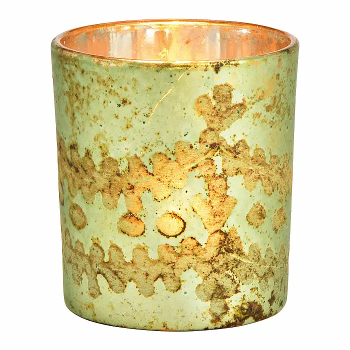 Svícen skleněný na čajové svíčky Light Green - cca 7 x 8 cm