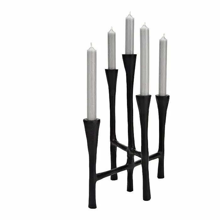 Svícen kovový pro stolní svíčky 36 cm - 31 x 36 cm