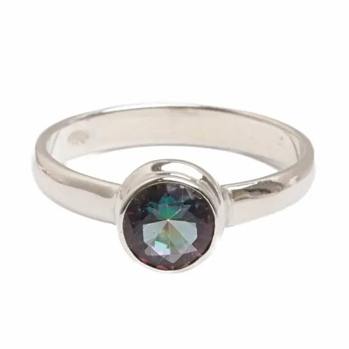 Topaz mystický prsten stříbro Ag 925 R1297 - 61 mm (US 9,5), 3,4 g