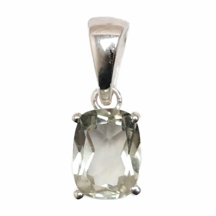Ametyst zelený - prasiolit přívěsek stříbro Ag 925 P14 - 0,8 cm, 0,9 g