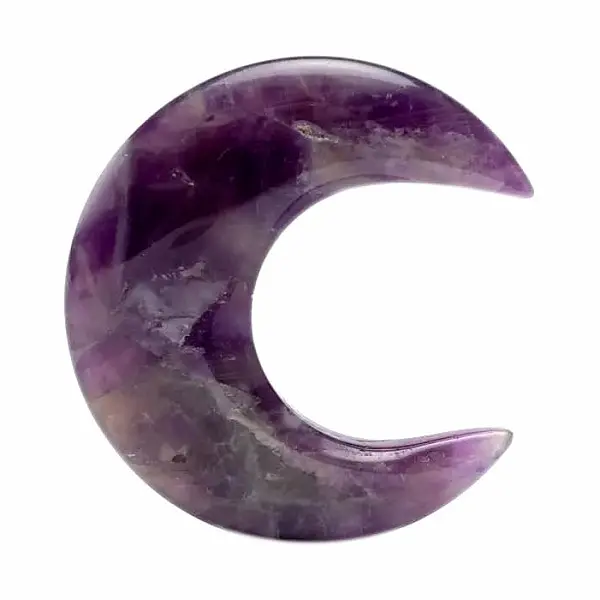 Ametyst ve tvaru měsíce dekorace - cca 3 cm