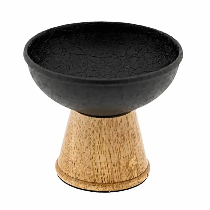Kadidelnice kovová kalich Black Elaia 11,5 cm - cca 11,5 x 12,5 cm