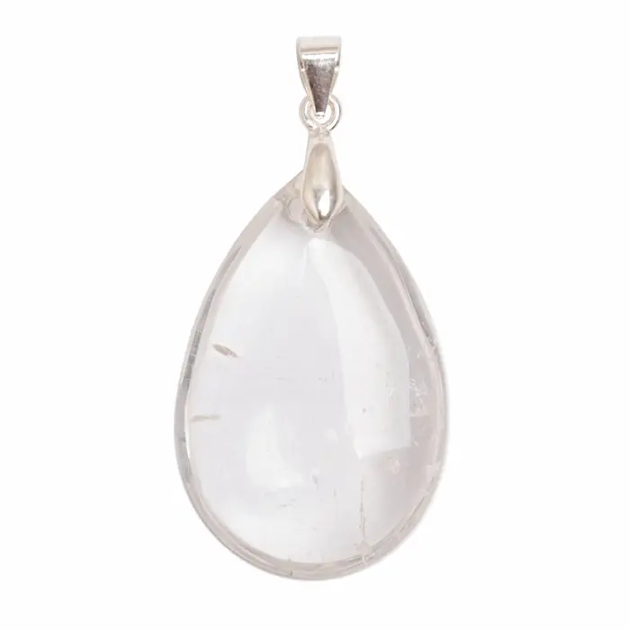 Křišťál čirý přívěsek stříbro Ag 925 č. 2 - 3 cm, 8 g