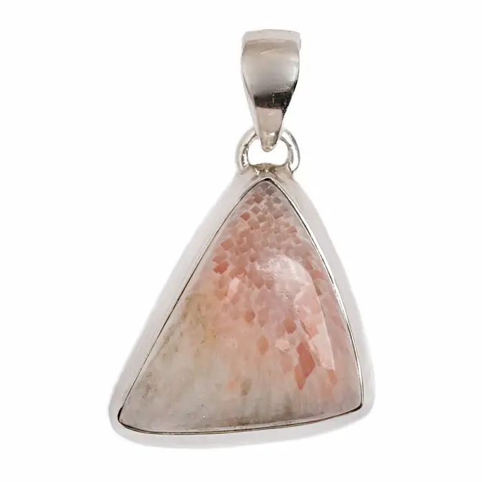 Skolecit lososový přívěsek stříbro Ag 925 P222 - 2,2 cm, 6,2 g