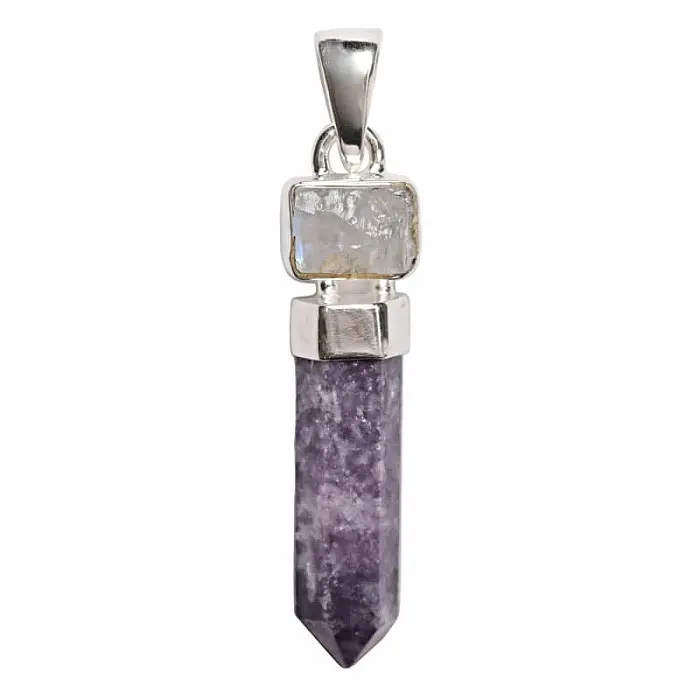 Designový přívěsek lepidolit stříbro Ag 925 P2332 - 3,2 cm, 3,6 g