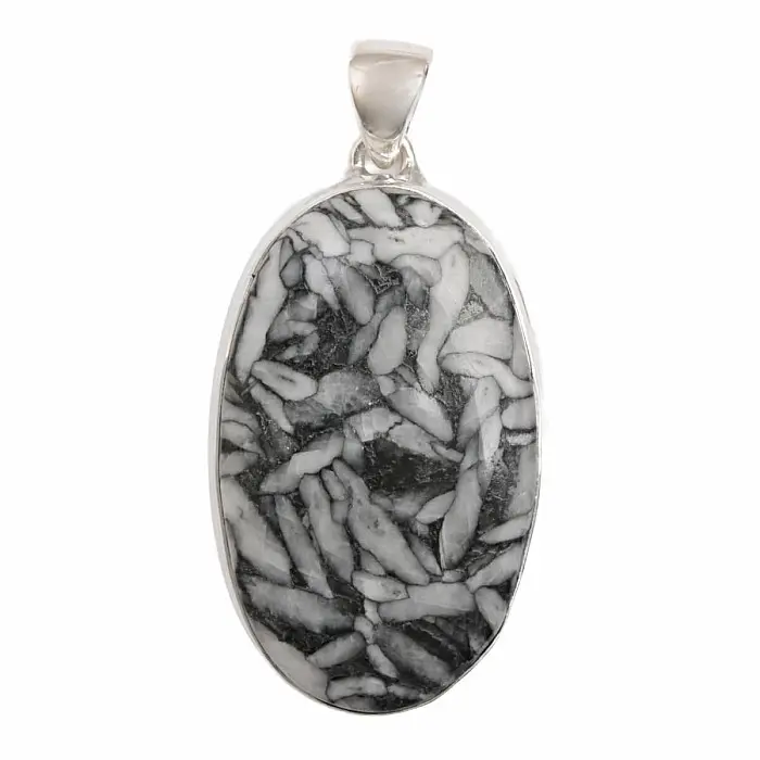 Pinolit přívěsek stříbro Ag 925 P255 - 3,9 cm, 12,2 g