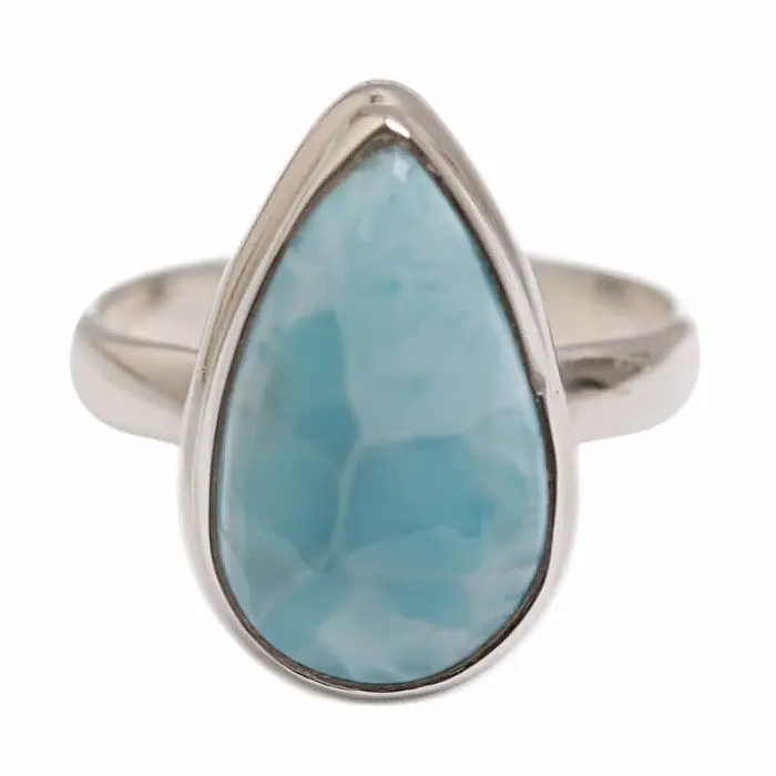 Larimar prsten stříbro Ag 925 R26 - 54 mm (US 7), 4,7 g