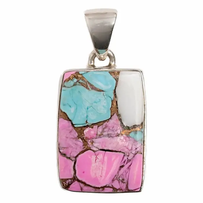 Tyrkys Cotton Candy přívěsek stříbro Ag 925 P23 - 2,2 cm, 5,3 g