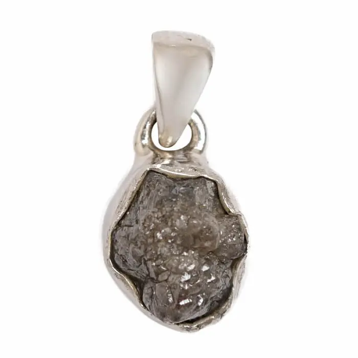 Diamant přírodní surový přívěsek stříbro Ag 925 P291 - 0,9 cm, 1,3 g