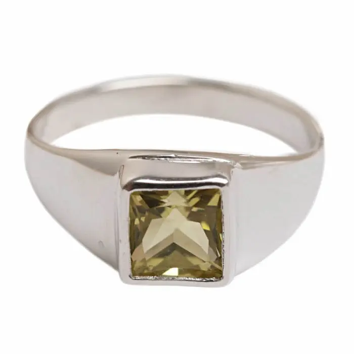 Topaz žlutý Lemon prsten stříbro Ag 925 R379 - 59 mm (US 9), 5,1 g