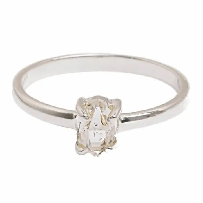 Herkimer diamant prsten stříbro Ag 925 R3985 - 60 mm (US 9,5), 2,2 g