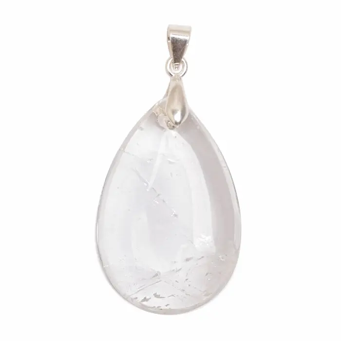 Křišťál čirý přívěsek stříbro Ag 925 č. 4 - 3 cm, 7,6 g
