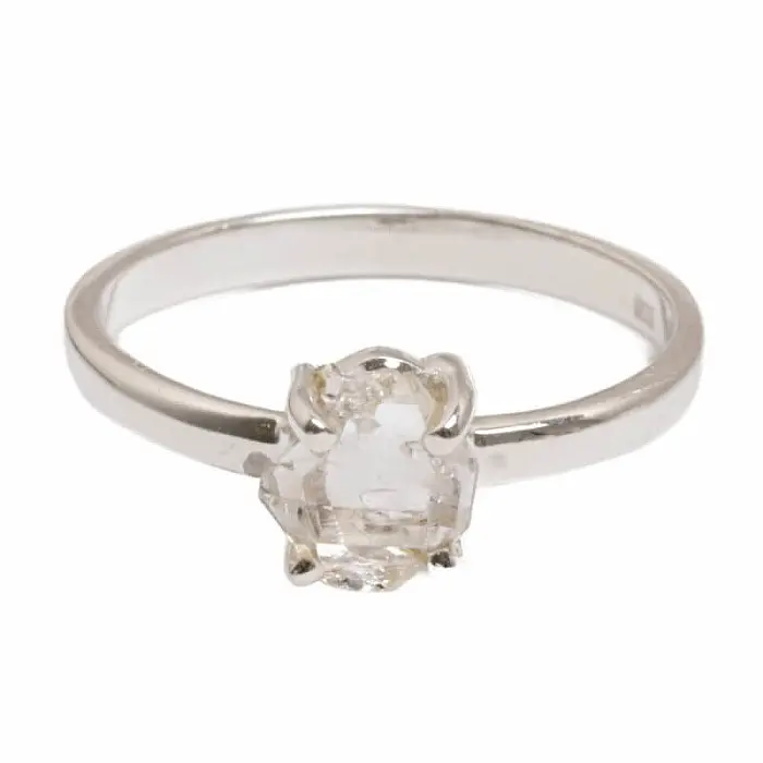 Herkimer diamant prsten stříbro Ag 925 R4024 - 57 mm (US 8), 2,3 g