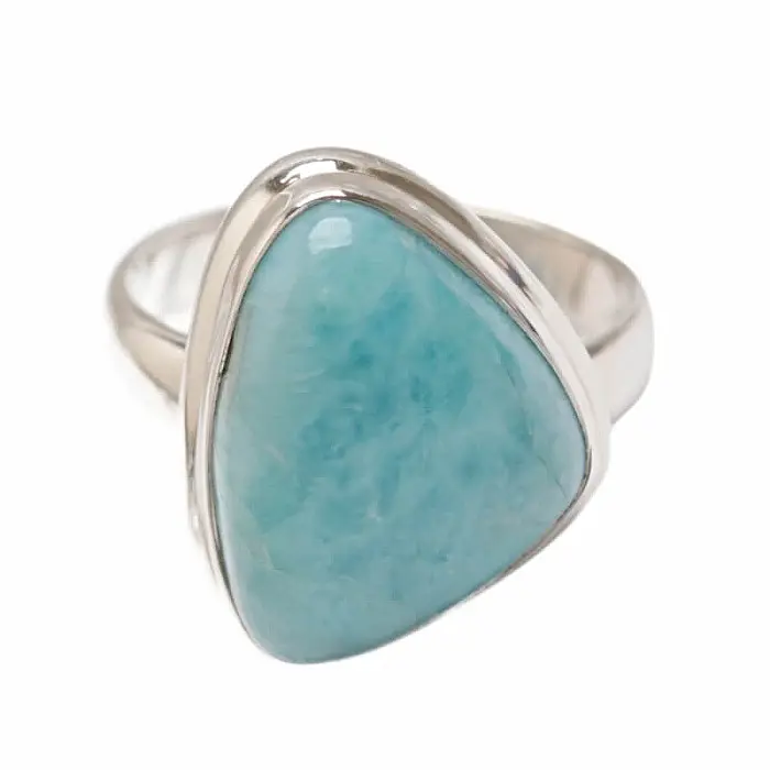 Larimar prsten stříbro Ag 925 R4041 - 57 mm (US 8), 6,7 g