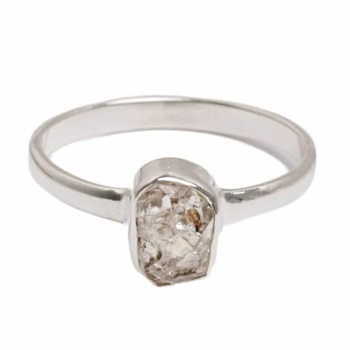 Herkimer diamant prsten stříbro Ag 925 R4059 - 57 mm (US 8), 2,1 g