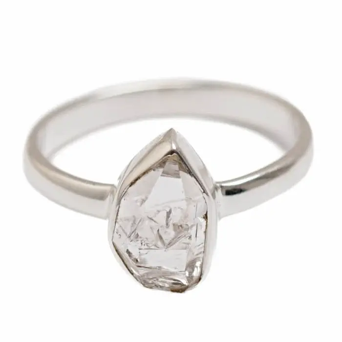 Herkimer diamant prsten stříbro Ag 925 R4075 - 51 mm (US 5,5), 2,1 g
