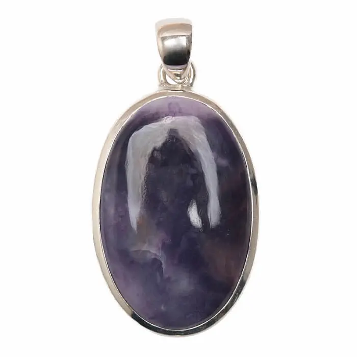 Opál Violet flame přívěsek stříbro Ag 925 P414 - 3,1 cm, 8,9 g