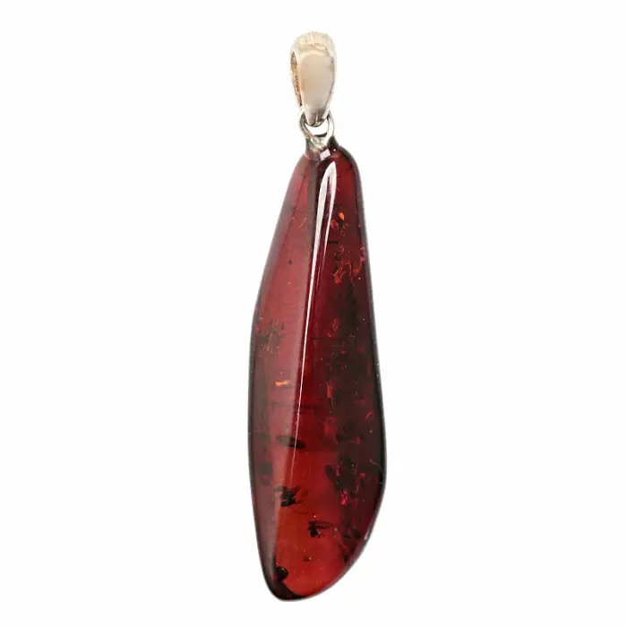 Jantar přívěsek stříbro Ag 925 č. 47 - 3,7 cm, 3 g