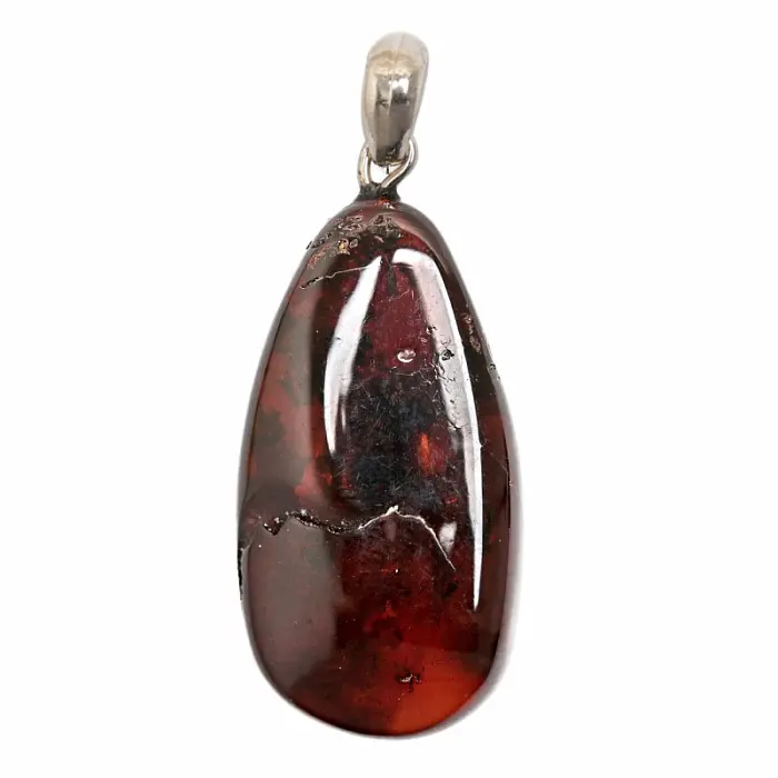 Jantar přívěsek stříbro Ag 925 č. 50 - 2,9 cm, 3 g
