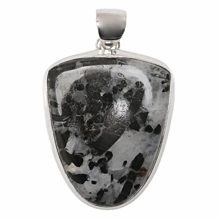 Turmalín v křišťálu přívěsek stříbro Ag 925 P51 - 3,1 cm, 11,3 g
