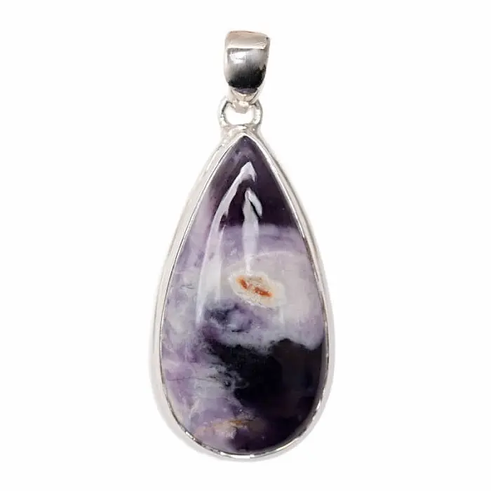 Opál Violet flame přívěsek stříbro Ag 925 P528 - 3,6 cm, 8,4 g