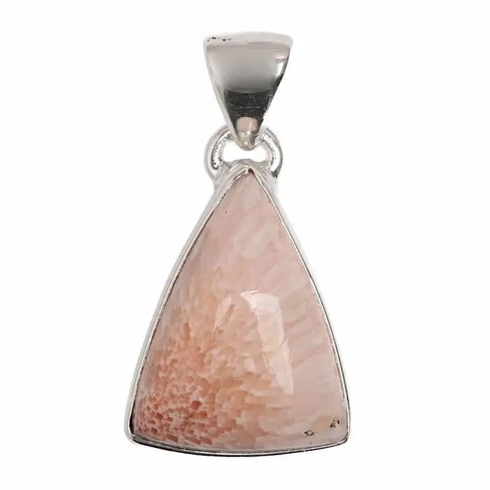 Skolecit lososový přívěsek stříbro Ag 925 P544 - 1,9 cm, 3,7 g