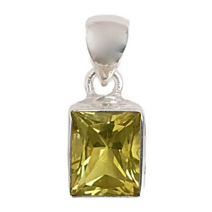Topaz žlutý Lemon přívěsek stříbro Ag 925 P544 - 1,2 cm, 3 g