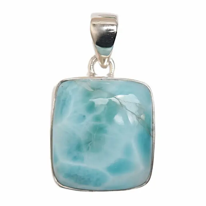 Larimar přívěsek stříbro Ag 925 P60 - 2 cm, 7 g