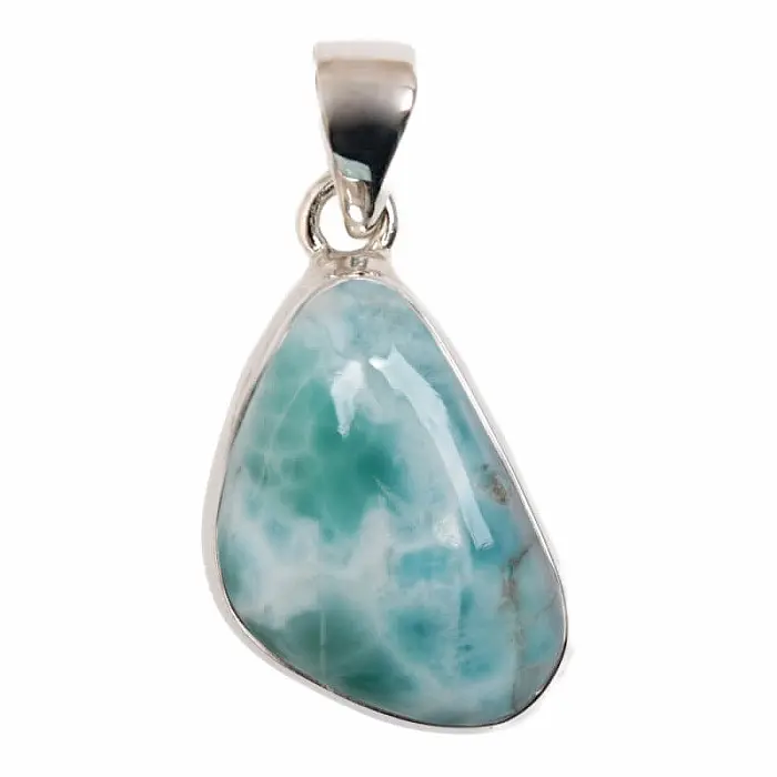 Larimar přívěsek stříbro Ag 925 P64 - 2,3 cm, 6,6 g