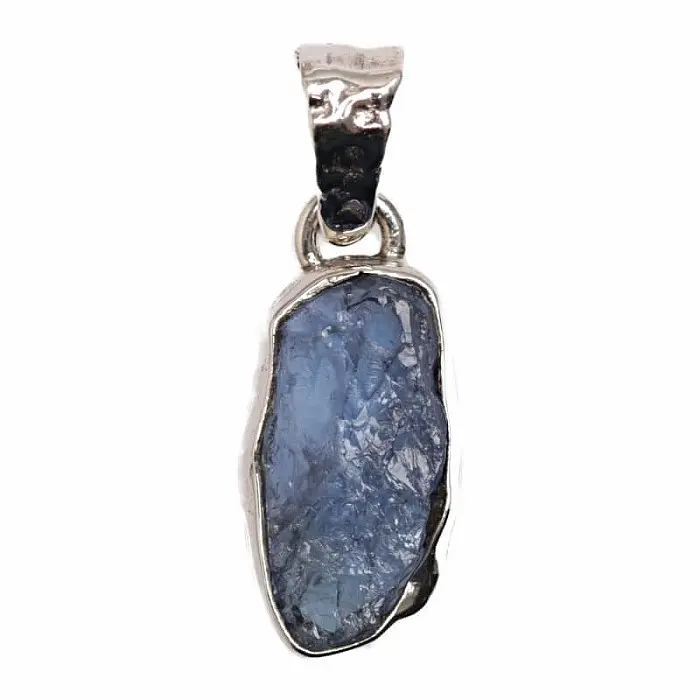 Tanzanit surový přívěsek stříbro Ag 925 P878 - 1,7 cm, 2,6 g