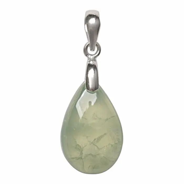 Prehnit přívěsek stříbro Ag 925 č. 9 - 2,4 cm, 6,6 g