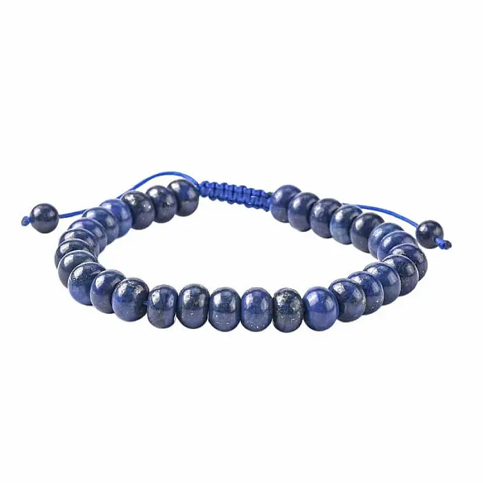 Lapis lazuli rondelky stahovací náramek - obvod cca 16 až 25 cm