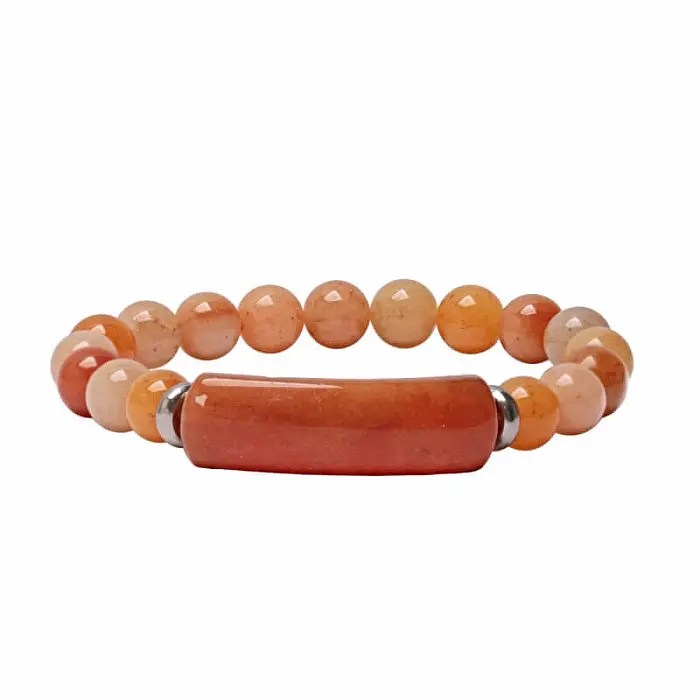 Avanturín červený luxusní náramek - obvod cca 16 až 22 cm