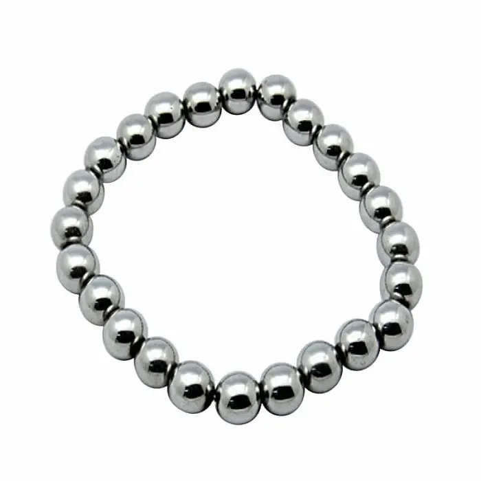 Hematit náramek z korálků 8 mm - obvod cca 18 až 22 cm