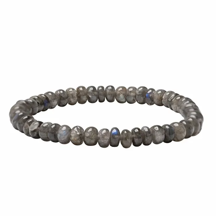 Labradorit náramek z rondelek A kvality 6 mm - obvod cca 16 až 21 cm