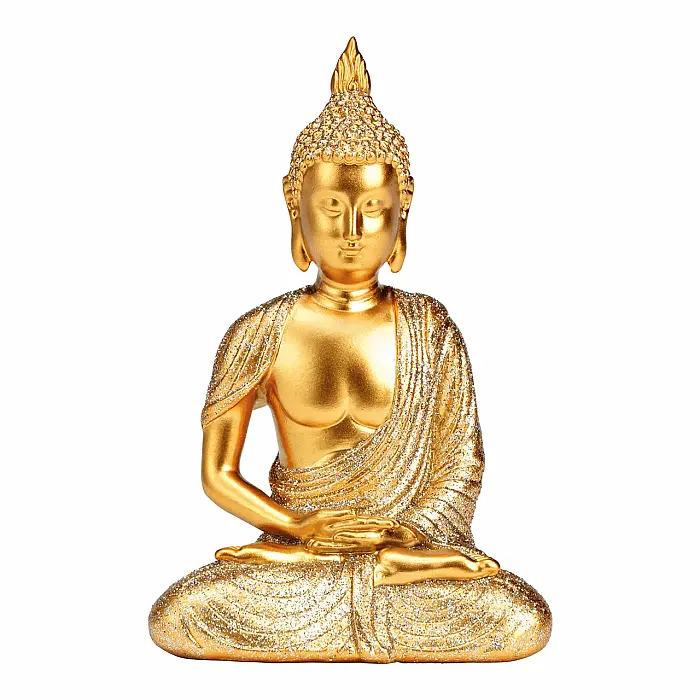 Buddha thajská soška třpytivá 13 cm - cca 13 cm